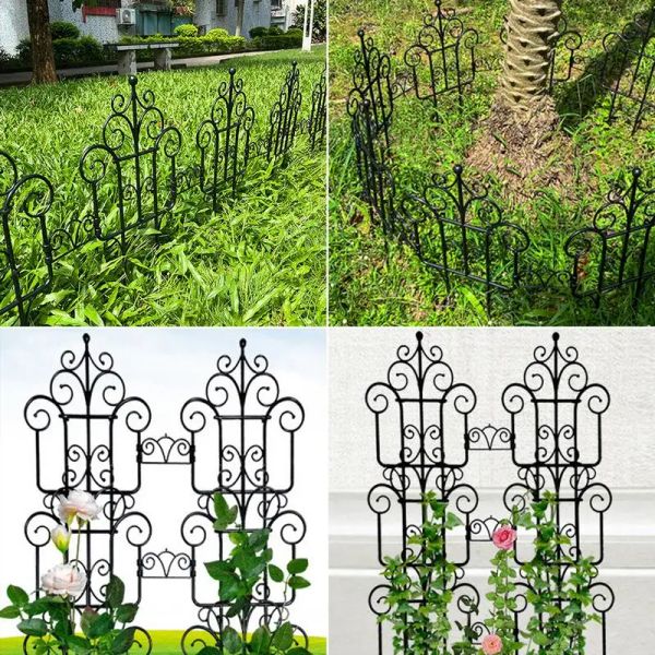 Gates 10 pièces clôture de jardin décorative pliable paysage extérieur fil bordure bordure clôture pliante Patio parterre de fleurs clôture barrière