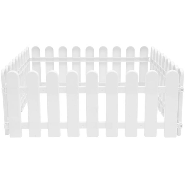 Gates 4 pièces la clôture arbre de noël coupe-bordure pelouse jardinage chien extérieur en plastique enclos pour animaux de compagnie clôture temporaire bordure de cour décorative