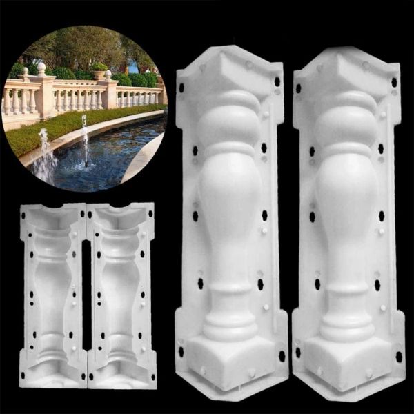 Puertas Jardín Columna Romana Molde Borde Efecto Piedra DIY Patio Jardín Plástico Pavimento Molde Camino Fabricante Cemento Piscina Hormigón Largo Au23