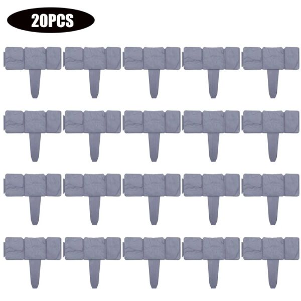 Gates Q1JB 5/10/20 PCS Efecto de piedra de imitación Valla de césped Jardinería Borde Interlock Cama de flores Frontera Planta Bordeando Borde de hierba