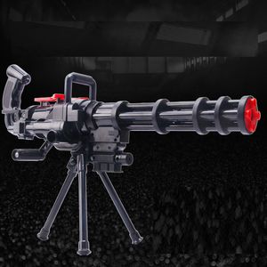 Gatling tiro suave continuo pistola de juguete modelo figura máquina de balas de goma para CS juego de disparos juguetes para niños