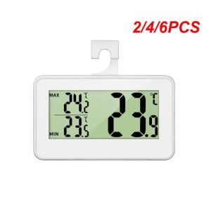 Gauges 2/4 / 6pcs Thermomètre numérique et hygromètre Cold Storage Refrigérateur Freinteur maximum et affichage de température minimale