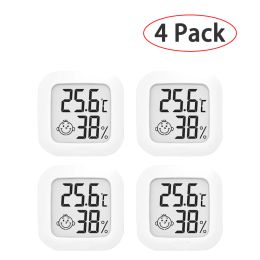 Gauges 4 Pack Mini Mini Indoor Digital Thermomètre Hygromètre Ensemble Salle Humidité Paeurs LCD Affichage de la température Humidité Capteur