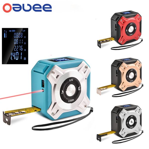 Jauges 5m40m Ruban à mesurer laser Distance Mètre Métro Télémètre laser Outils de construction Roulette Mètre laser Instruments de mesure 230807