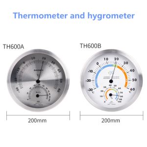 Gaígues Baoyi 2 color Higrómetro de termómetro para el hogar 20 cm Dial Introoroutdoor Barómetro Analógico Temperatura del jardín Humedad instrumento del medidor