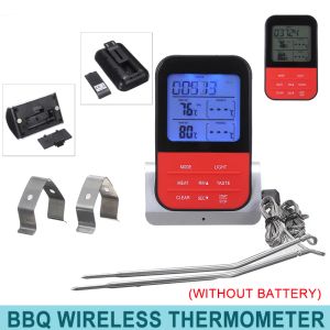 Jauges thermomètre pour Barbecue BBQ Grill fumeur compteur de température de la viande sans fil avec 2 sondes mesure de la température de cuisson de la viande