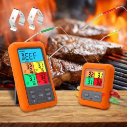 Jauges Thermomètre de chef numérique Thermomètre à viande sans fil Lecture instantanée à distance Thermomètre de cuisson pour barbecue pour four de cuisine Grill