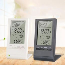 Meters digitale elektronische thermometers hygrometer indoor outdoor huishoudelijke temperatuur vochtigheid meter lcd display weerstation klok