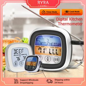 Meters digitale keuken thermometer sensor sondes sonde oven temperatuur warmtemeter timer vlees biefstuk bbq grill voedsel temperatuur maat gereedschap gereedschap