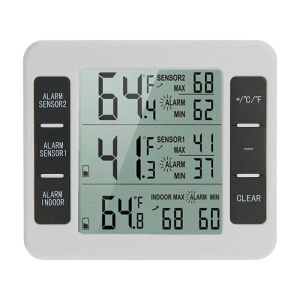 Gauges Réfrigérateur électronique Thermomètre Thermomètre Température de mesure du dispositif de télécommande intérieure du ménage extérieur Capteur d'écran