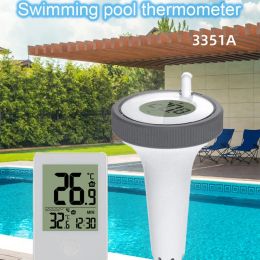 Gauges fanju numérique sans fil intérieur intérieur extérieur thermomètre à piscine flottante piscine de salle de bain spas spas aquariums temporaire temporaire horloge