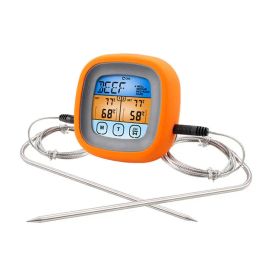 Meters voedselthermometer voor vleeshandthermometers voor het grillen van digitale vleeshermometer voor BBQ met 2 sondes touchscreen en LCD