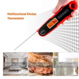 Meters IPX4 Waterdicht Handheld Opvouwbaar Keuken Voedsel Koken BBQ Vlees Grill Gebraden Oven Thermometer Melk Vloeistof Temperatuur Sonde Vork
