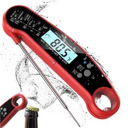 Gauges Thermomètre à viande numérique Jinutus avec sonde Thermomètre Instant Liad Food Thermomètre IP67 Imperméable Backlight Calibration