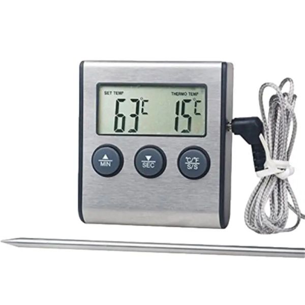 Gauges viande thermographe LCD Digital BBQ Thermomètre sonde de viande Capteur de température Capteur gril