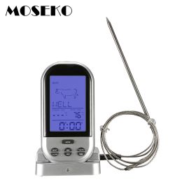 Jauges Moseko thermomètre de four sans fil numérique viande BBQ grillage sonde alimentaire thermomètre de cuisine outils de cuisson avec alarme de minuterie