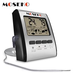 MOSEKO TP401 thermomètre à viande numérique BBQ cuisine thermomètre de cuisson avec sonde capteur minuterie rétro-éclairage gril four thermomètre