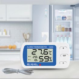 Gauges Odatime Thermomètre numérique Hygromètre Refrigérateur Température d'alarme COMMIDITEMENT AVEC THERMOHYGROMORTHER