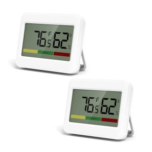 Meters ORIA 2PCS Digitale indoor thermometers LCD Digitale hygrometer mini -vochtigheid en temperatuurmonitor voor thuis, kantoor, babykamer