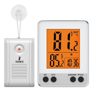 Gauges Oria Thermomètre numérique extérieur Monitor à température ambiante intérieure Capteur sans fil LCD CLORTS DE Tableau de bureau
