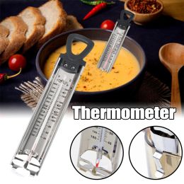 Jauges Thermomètre à bonbons en acier inoxydable pour la cuisson des aliments à frire avec crochet suspendu Clip de pot Thermomètre de cuisson Lecture rapide BJStore