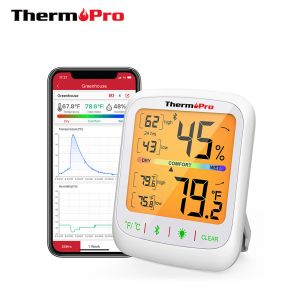 Gauges Thermopro TP359 80m Bluetooth Wireless Room Thermomètre numérique Hygromètre Thermomètre Indoor Thermomètre et Humidité Monitor