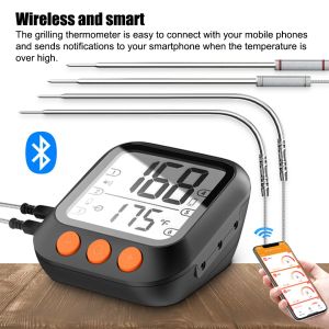 Meters Tuya Smart BBQ Barbecue Grill Vleesthermometer Tuya Smart Life Mobiele APP Controle BBQ Watertemperatuurmeting