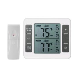 Meters draadloze digitale koelkast thermometer hoorbaar alarm binnen buitenthermometer met sensor vriezer thermometer