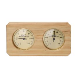 Gauges Hygromètre thermomètre sauna en bois 2 en 1 Humidité Mesure du thermomètre intérieur Thermomètre Humidité Gauge pour le sauna de l'hôtel