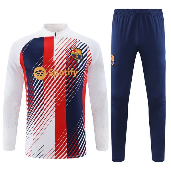 Kit de survêtement de football Gavi Barcelone 22/23 / 24 ANSU Fati Set Ferran Auba Pedri Barcelone Kids Barca Adulte Lewandowski F. De Jong Suite de formation Futbol survivant