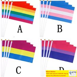 Gay Banner vlaggen met plastic vlaggenpole transgender pride vlag gay pride vlaggen maat