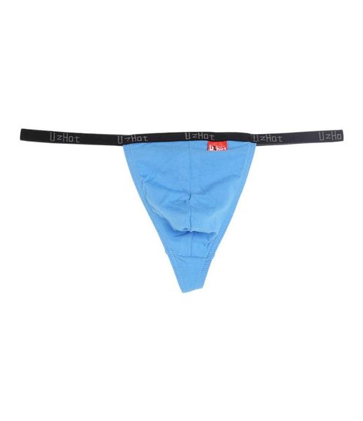 Ropa interior para hombres gay tanga de tiro bajo sin costuras cómodo tanga de algodón Tstring gstring men039s calzoncillos lencería azul 110026001289