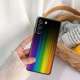 Flag de fierté gay Lesbiens LGBT Rainbow Phone Case pour Samsung Galaxy S24 S23 5G S20 S21 FE S10 S9 S22 Ultra S24 plus couvertures de cas