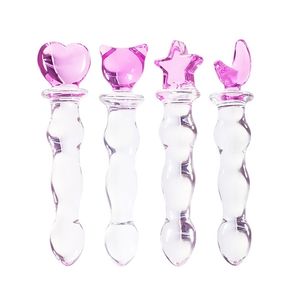 Produits de sexe Gay godemichet Anal Stimulation anale vaginale vibrateur perles cristal verre gode pénis pour femmes jouets y240130