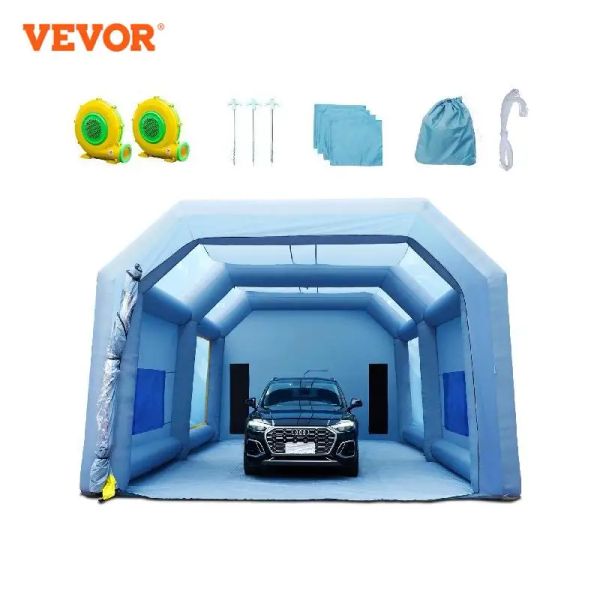 Gazebos Vevor Booth de peinture gonflable avec souffleuse Boot de pulvérisation gonflable pour cabine de pulvérisation puissante Système de filtre à air de tente