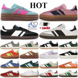 Gazelle Diseñador Zapatillas para correr Plataforma Negrita Rosa Resplandor Pulso Menta Rosa Núcleo Negro Blanco Solar Super Pop Rosa Casi Amarillo Hombres Mujeres Campus Deportes Zapatillas deportivas