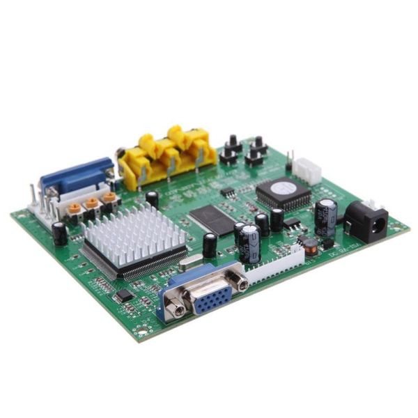 Envío gratuito GBS8200 Placa de módulo de relé de 1 canal CGA/EGA/YUV/RGB a VGA Arcade Game Video Converter para monitor CRT/PDP Monitor LCD Dblld