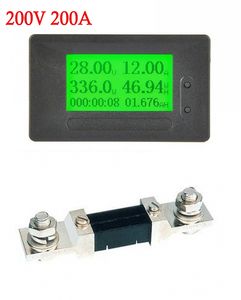 GC91 DC 6-200V 50A 100A 200A 300A Digitale display Coulometer Power Energy Watt Voltage Amp Meter Ammeter Voltmeter