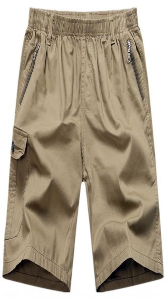 GCBFA Jeep Shield Summer Men039S Algodón y ropa de padre exterior grandes pantalones cortos grandes y ancianos Cortistas sueltos de cinco puntos FO22333283