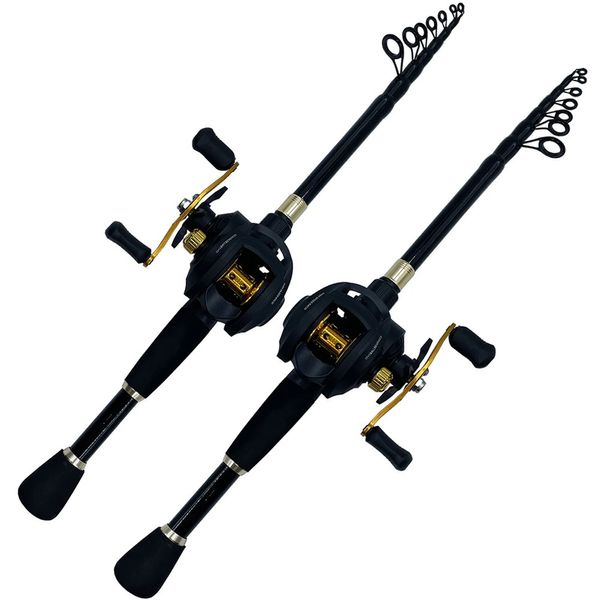 Casting GDA Coullon à pêche combo Télescopique Tie en carbone et moulinet à appât de voyage portable kit de tige de pêche 10-30G 240408