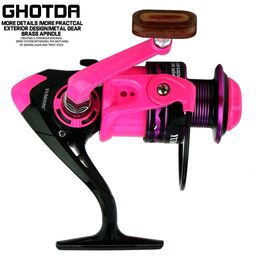 GDA Pink Fly Fishing Reel 20007000Series High Speed 52 1 Ratio Spinning All Metal Taboule 240506
