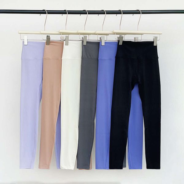 Diseñador GDBT Lulumon Leggings para mujeres Nuevo tamaño gratis Pantalones de acondicionamiento de ejercicios de elevación de la cadera de dura