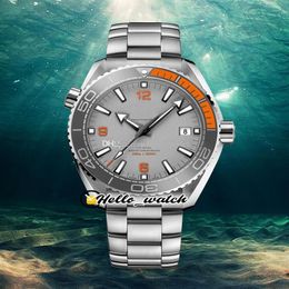 GDF nouveau 600m 215 90 44 21 99 001 Miyota 8215 montre automatique pour hommes gris orange lunette en céramique cadran gris Bracelet en acier inoxydable Hel1517