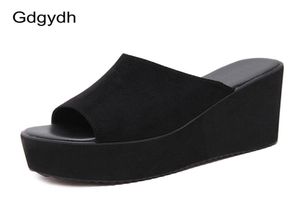 Gdgydh Été Slip on Women coin Sandales Plateforme High Heels Fashion Open Toe Dames Casual Chores confortable Promotion J209552688