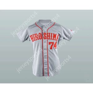 GDSIR ALFONSO SORIANO 74 Hiroshima Carp Baseball Jersey Gray Ed