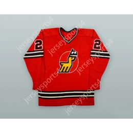 GDSIR CUSTOM 1974-75 WHA Pierre Guite 22 Michigan Stags Red Hockey Jersey New Top Ed S-M-L-XL-XXL-3XL-4XL-5XL-6XL