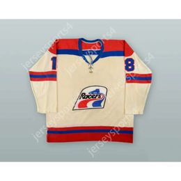 GDSIR Custom 1977-78 WHA BOBBY SHEEHAN 18 Indianapolis Racers White Hockey Jersey New Top Ed S-M-L-XL-XXL-3XL-4XL-5XL-6XL