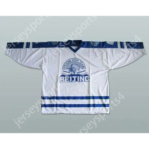 Gdsir aangepaste Beijing vriendschap team witte hockey jersey elke speler of nummer top ed s-m-l-l-xl-xxl-3xl-4xl-5xl-6xl