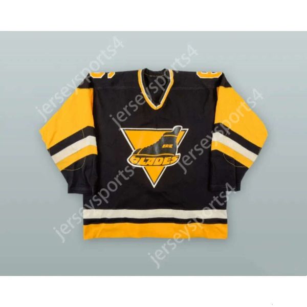 GDSIR CUSTUCH Bennett Wolf 6 Erie Blades Black Hockey Jersey Nouveau Top Ed S-M-L-XL-XXL-3XL-4XL-5XL-6XL