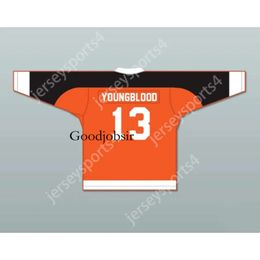 Gdsir Custom BLANE YOUNGBLOOD 13 MAILLOT DE HOCKEY ORANGE NOUVEAU Top Ed S-M-L-XL-XXL-3XL-4XL-5XL-6XL